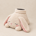 Sleepy Bunny Heated Foot Warmer in cream sherpa